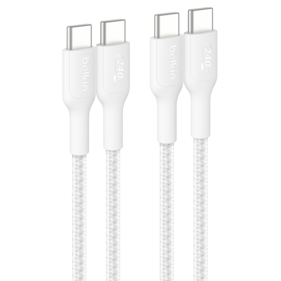 2024.09.30(월)-벨킨 BoostCharge 브레이디드 USB C타입-C타입 고속 충전케이블 화이트(CAB004bt2MWH)