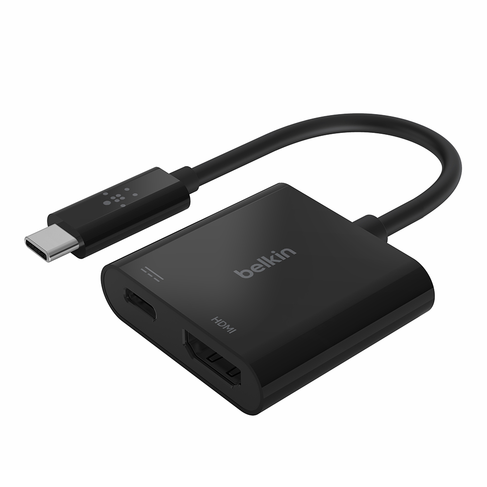 2022.02.26(토)-벨킨 USB-C to HDMI + C타입 60W PD 충전 어댑터 4K 영상출력 썬더볼트3 호환 젠더(AVC002)