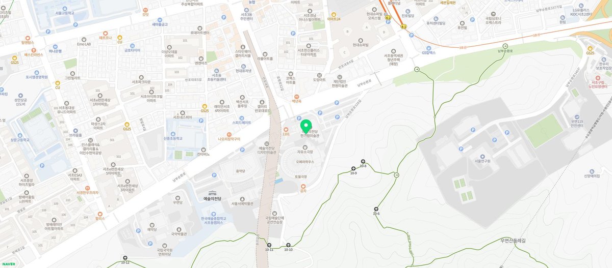 예술의전당 한가람미술관 지도