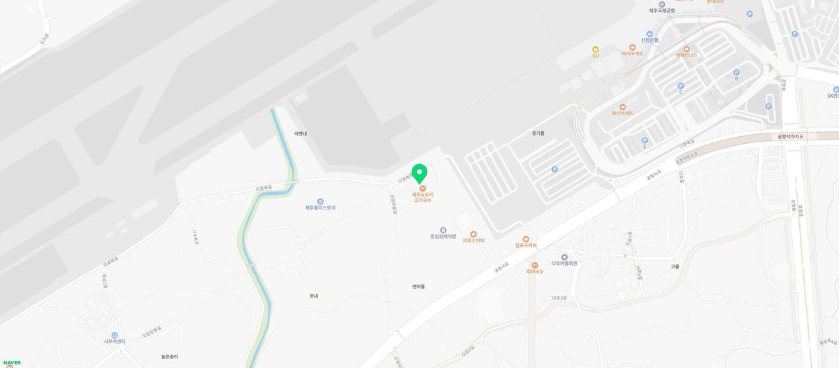 제주 도도리고기국수 (JEJU Noodle Restaurant) (济州猪肉面美食)(济州机场美食) (济州美食) (济州市美食) 제주공항맛집 고기국수 지도