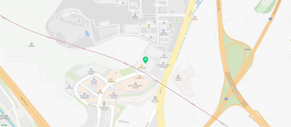 Cafe거부기 앤 쿠펫 판교점 지도