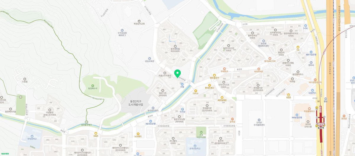 띠뿌아쌀국수 수지동천점 지도