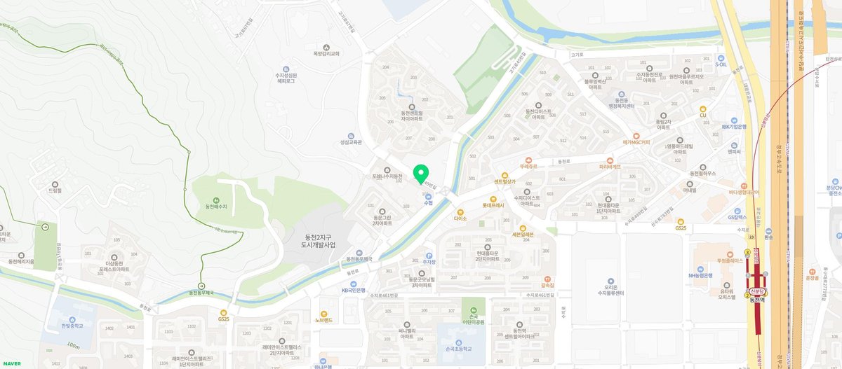 띠뿌아쌀국수 수지동천점 지도