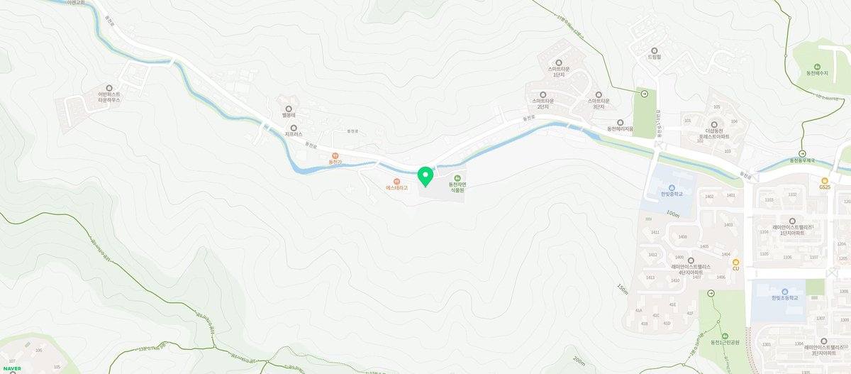 동천자연식물원 지도