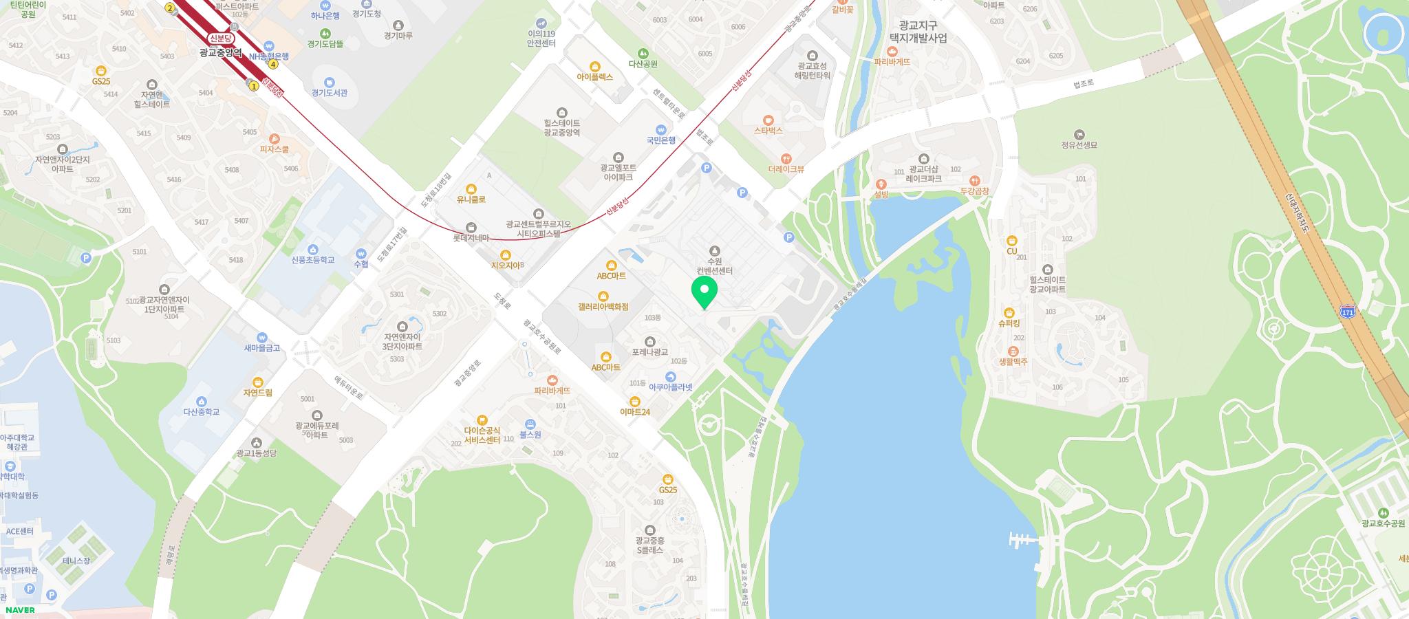 수원컨벤션센터 지도