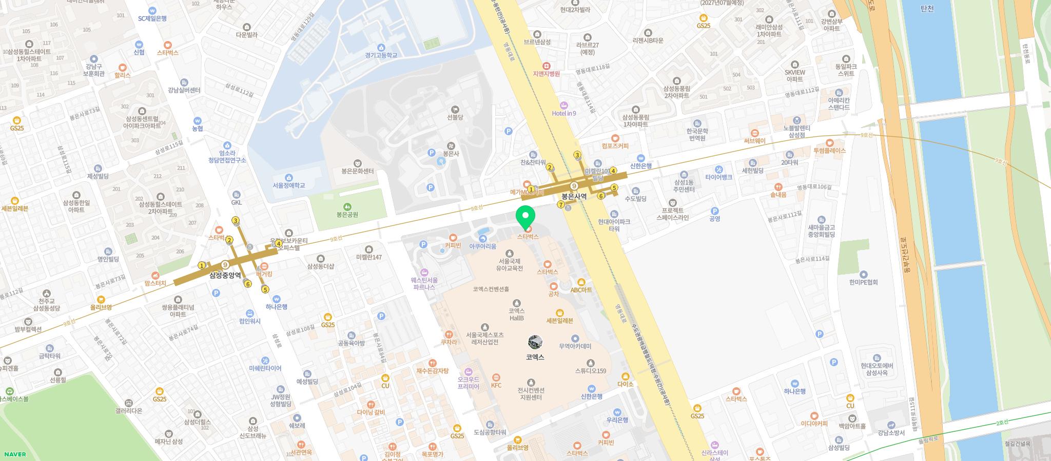 씨라이프 코엑스 아쿠아리움 지도