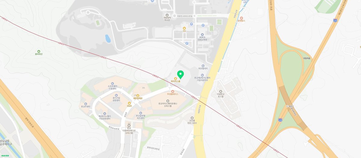 Cafe거부기 앤 쿠펫 판교점 지도