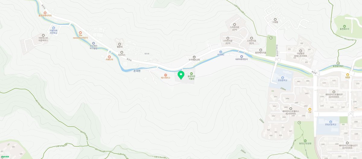 동천자연식물원 지도