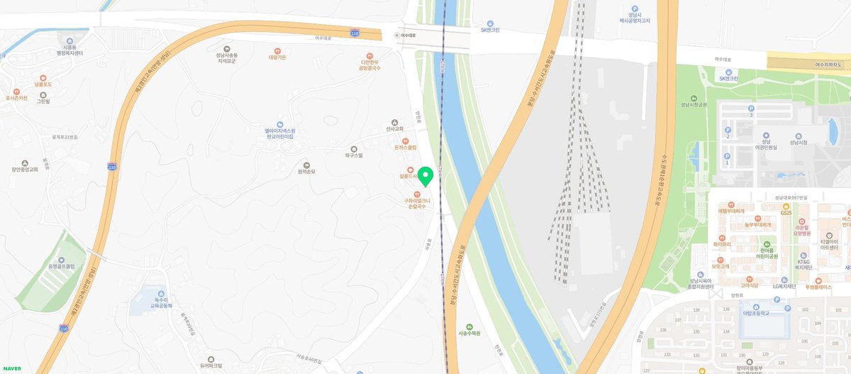 구좌리얼크니손칼국수 성남사송직영점 지도