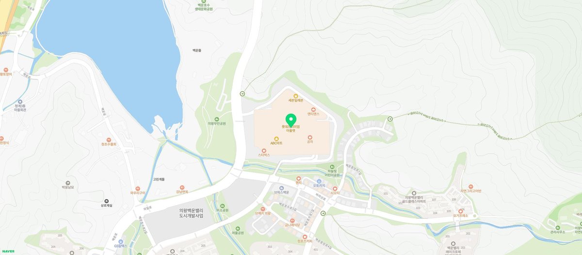정원칼국수 롯데프리미엄아울렛 의왕점 지도